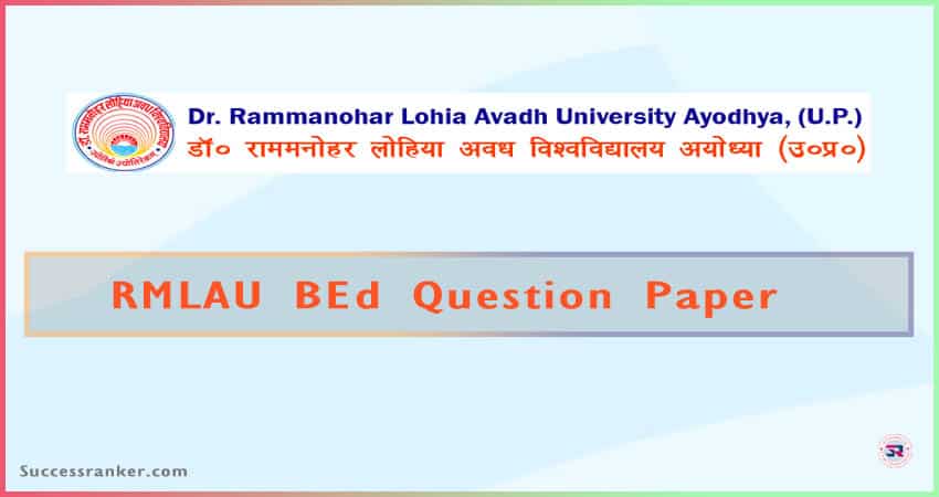 RMLAU BEd Question Paper