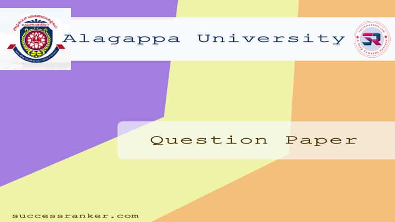 Alagappa University Question Paper