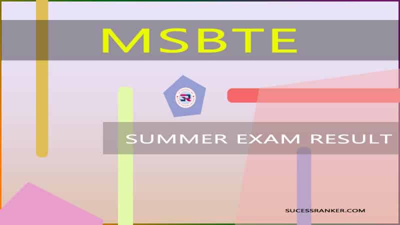 MSBTE Summer Exam Result