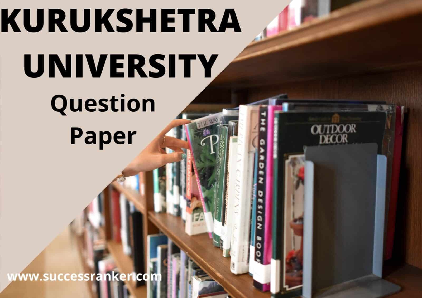 KURUKSHETRA UNIVERSITY Question Paper